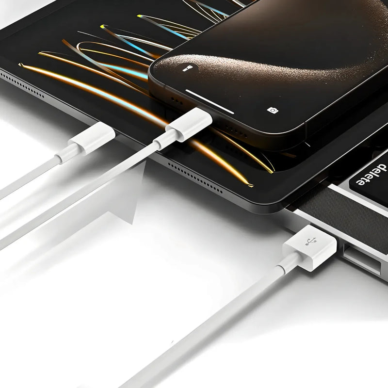 Cabo Lightning Conector USB  iPhones, iPads e iPods.