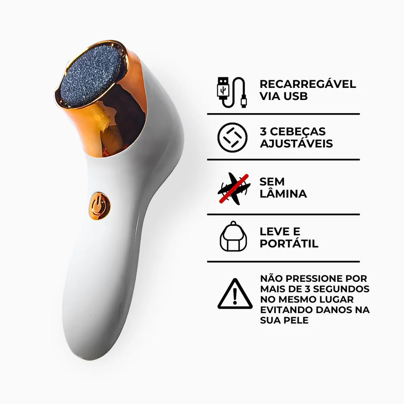 Kit Removedor Elétrico de Calos para Pés  Branco