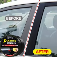 Restaurador de plástico do carro de volta ao preto brilho auto interior couro, painel e pneus.