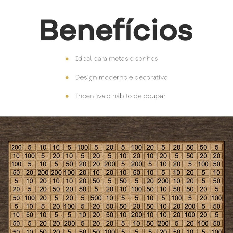 Guardador de dinheiro  em MDF| 10k |Caixa para Guardar Dinheiro| Decoração e Economia