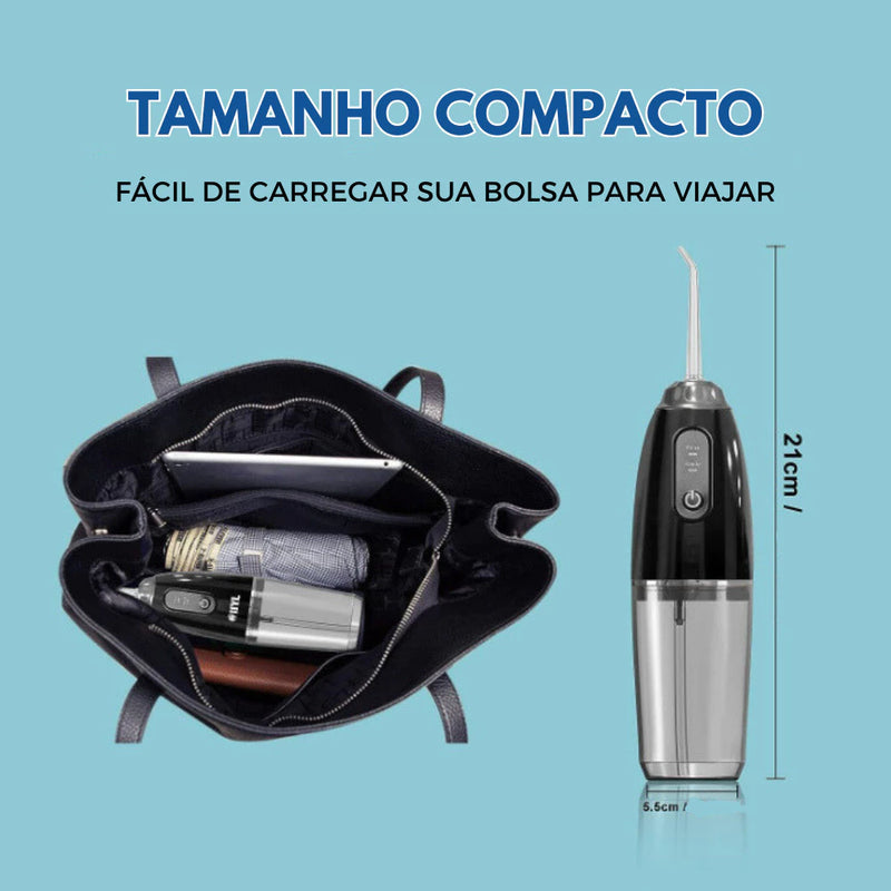 Irrigador Oral Jato de Água Dental Water Flosser Bucal Recarregável Portátil Profissional Sem Fio
